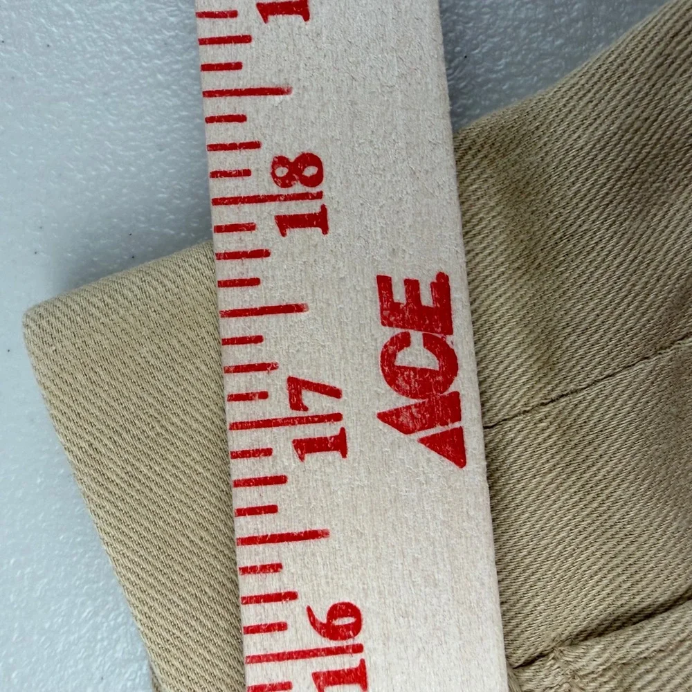 Black Saks Fifth Avenue Mens Tan Cotton Linen Blend Chino Shorts Size 36